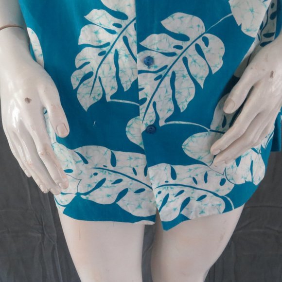 Vintage Hawaiian Shirt - Tie Dye Palm Leaves by Hilo Hattie - Men's 3XL - Picture 4 of 10